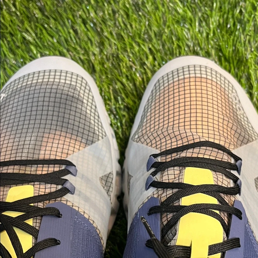 On Running Men's Sneakers in Blue, Gray & Yellow Accent